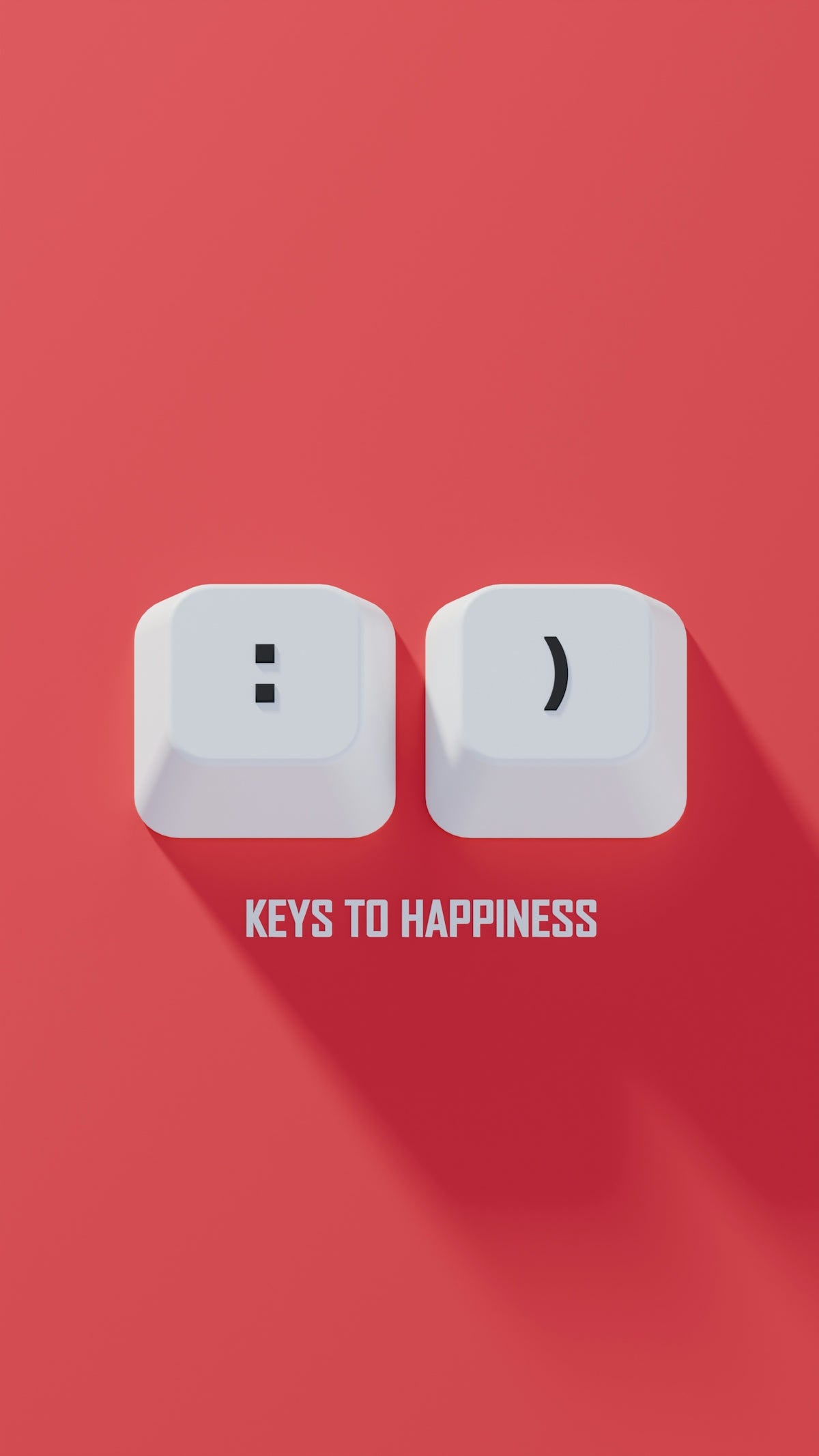 Two keyboard keys forming a smiley face.