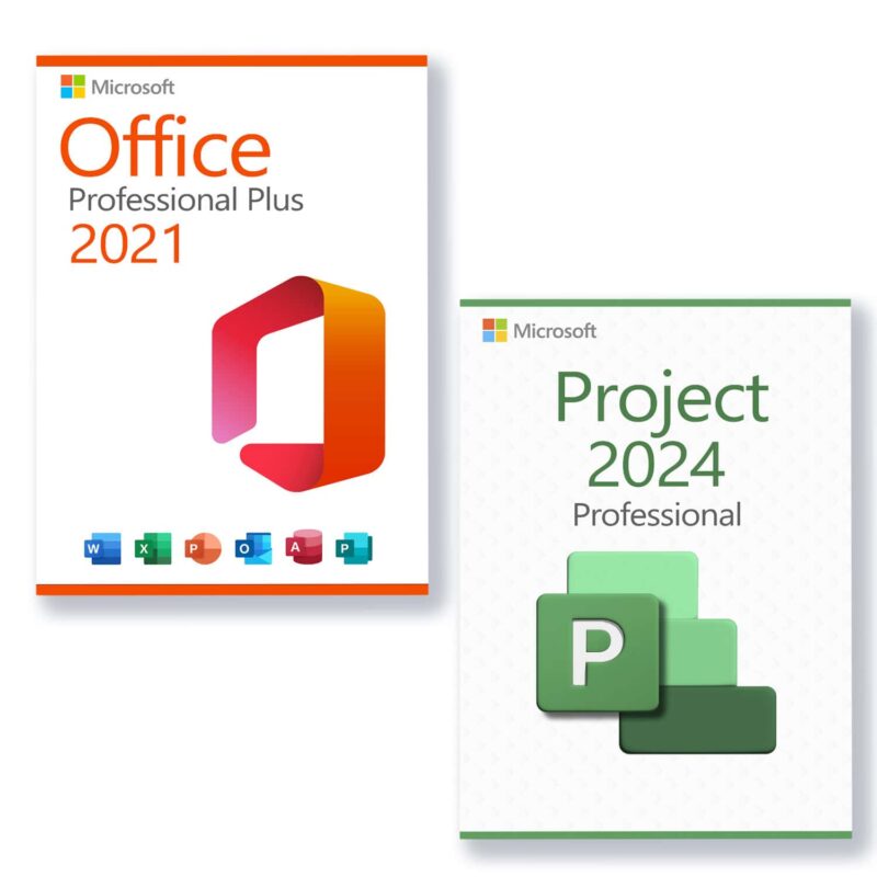 Microsoft Office 2021 Professional Plus + Microsoft Project 2024 Professional Lizenz für 3 PC