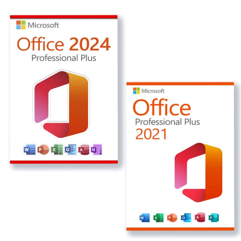 Microsoft Office 2024 Professional Plus + Microsoft Office 2021 Professional Plus Lizenz für 3 PC