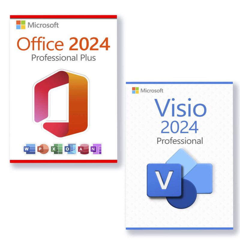 Microsoft Office 2024 Professional Plus + Microsoft Visio 2024 Professional für 3 PC