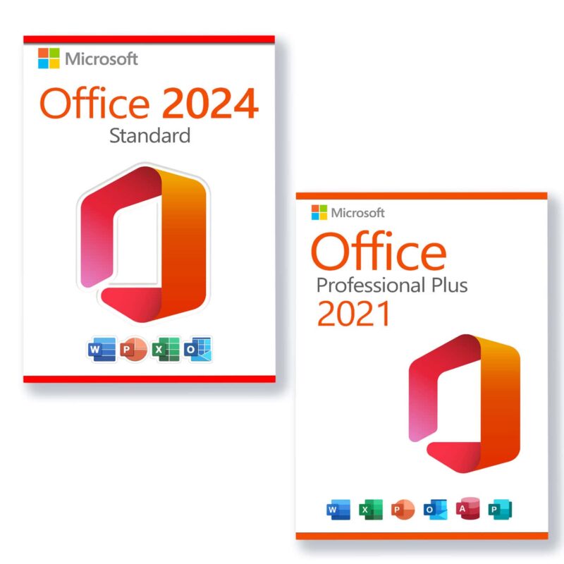 Microsoft Office 2024 Standard + Microsoft Office 2021 Professional Plus für 3 PC