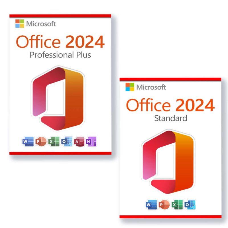 Microsoft Office 2024 Standard + Microsoft Office 2024 Professional Plus für 3 PC