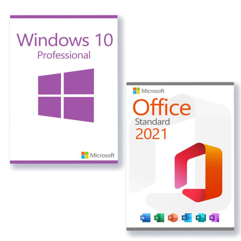 Vorteilspaket Microsoft Windows 10 Professional + Microsoft Office 2021 Standard Lizenz für 3 PC