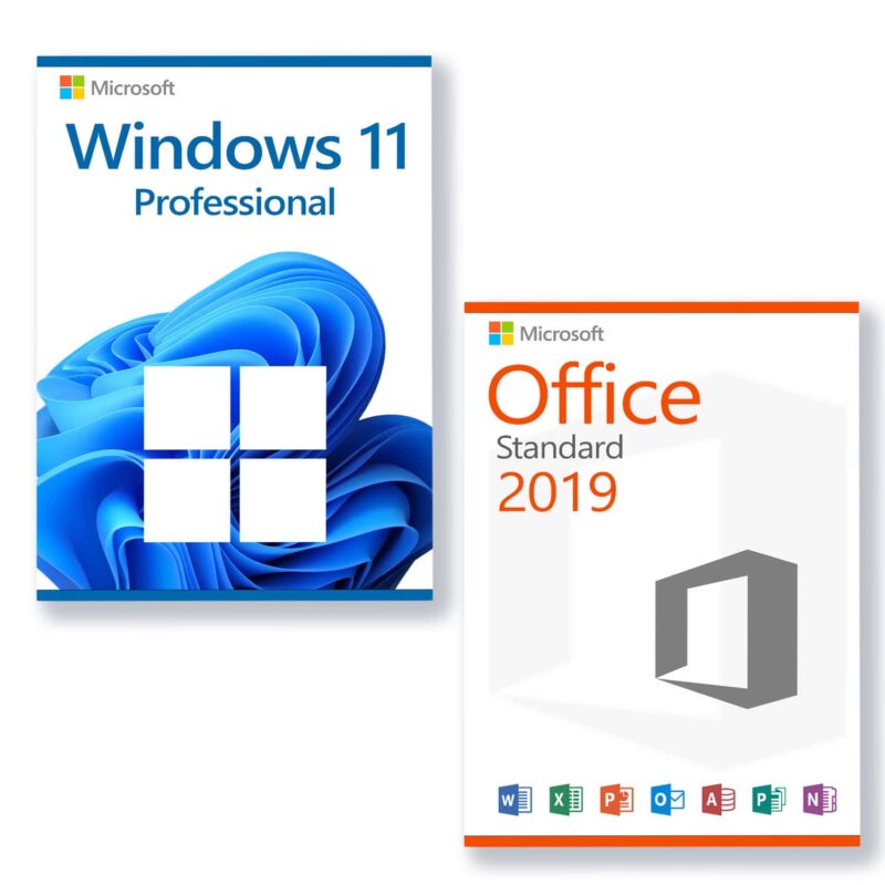 Vorteilspaket Microsoft Windows 11 Professional + Microsoft Office 2019 Standard Lizenz für 3 PC