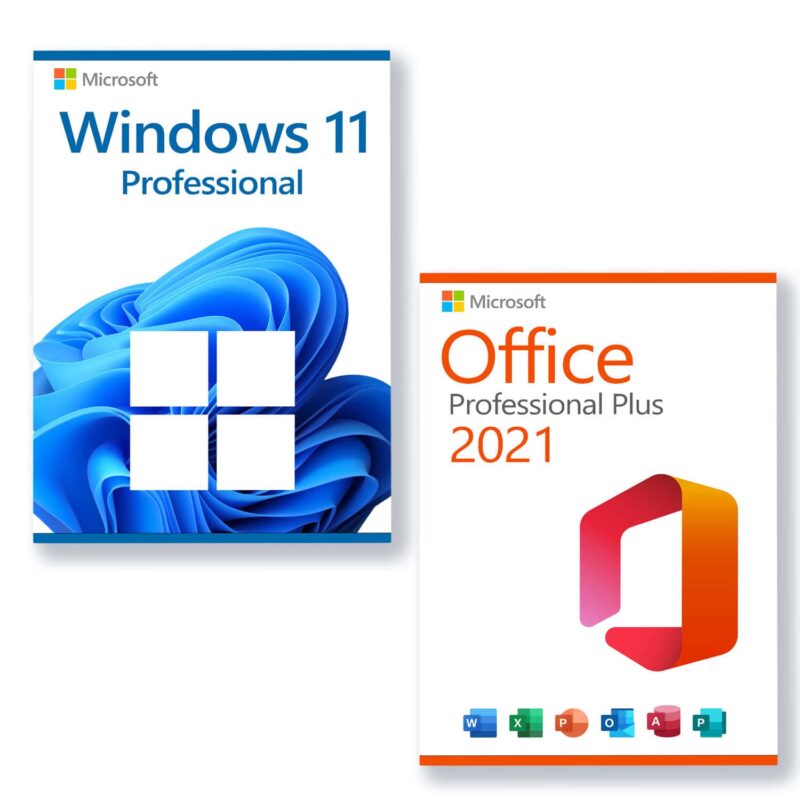 Vorteilspaket Microsoft Windows 11 Professional + Microsoft Office 2021 Professional Plus Lizenz für 3PC