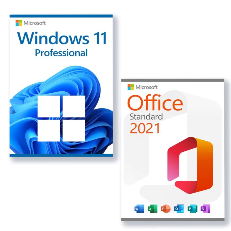 Vorteilspaket Microsoft Windows 11 Professional + Microsoft Office 2021 Standard Lizenz für 3 PC