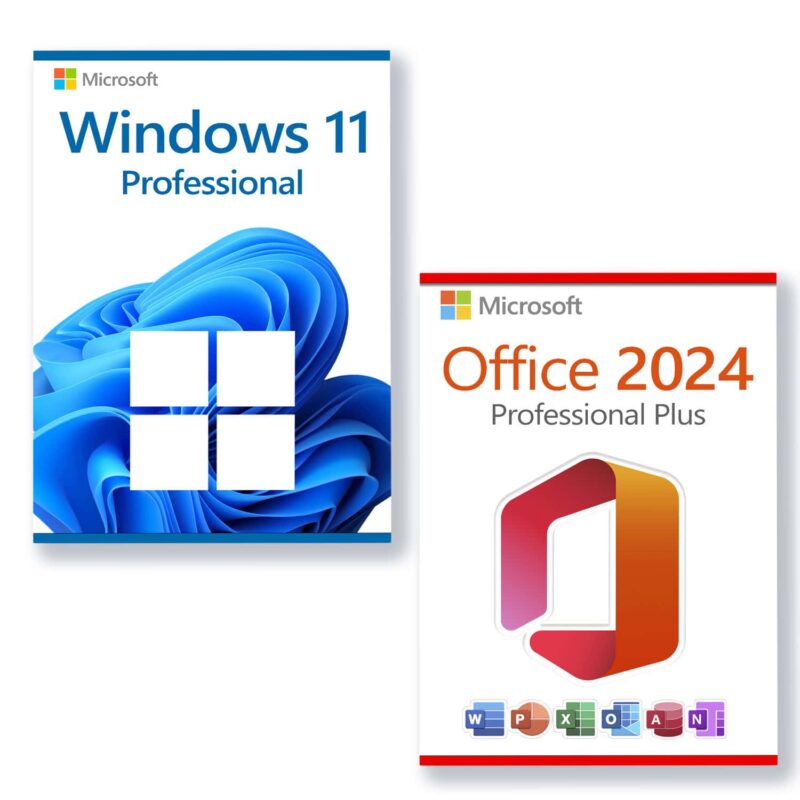 Microsoft Office 2024 Professional Plus + Microsoft Windows 11 Professional Lizenz für 3 PC