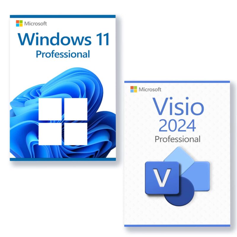 Microsoft Windows 11 Professional + Microsoft Visio 2024 Professional Lizenz für 3 PC