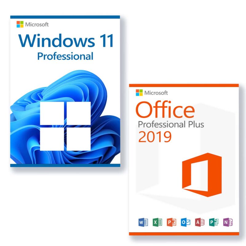 Vorteilspaket Microsoft Windows 11 Professional + Microsoft Office 2019 Professional Plus Lizenz für 3 PC